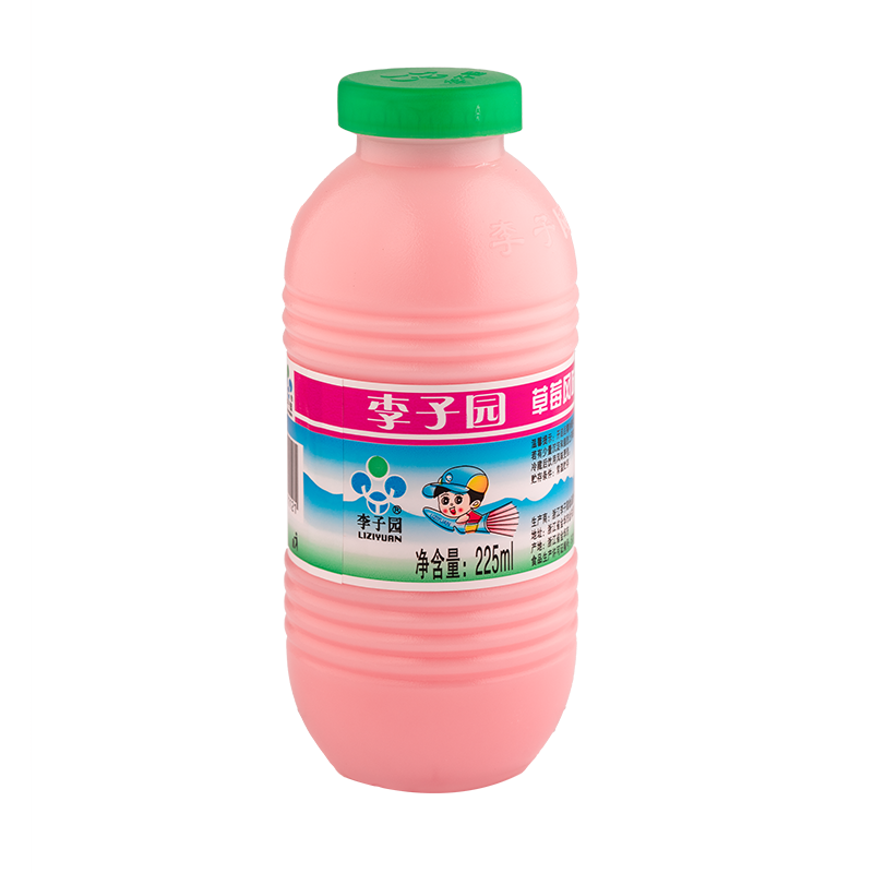 草莓风味乳饮料，单瓶净含量225ml